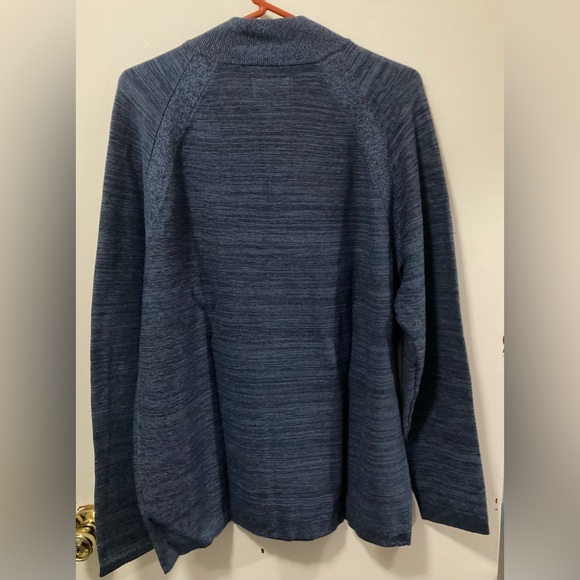 Flag & Anthem Men’s Deep Zip-Up Sweater Color Navy Heater Size XL - Picture 2 of 8